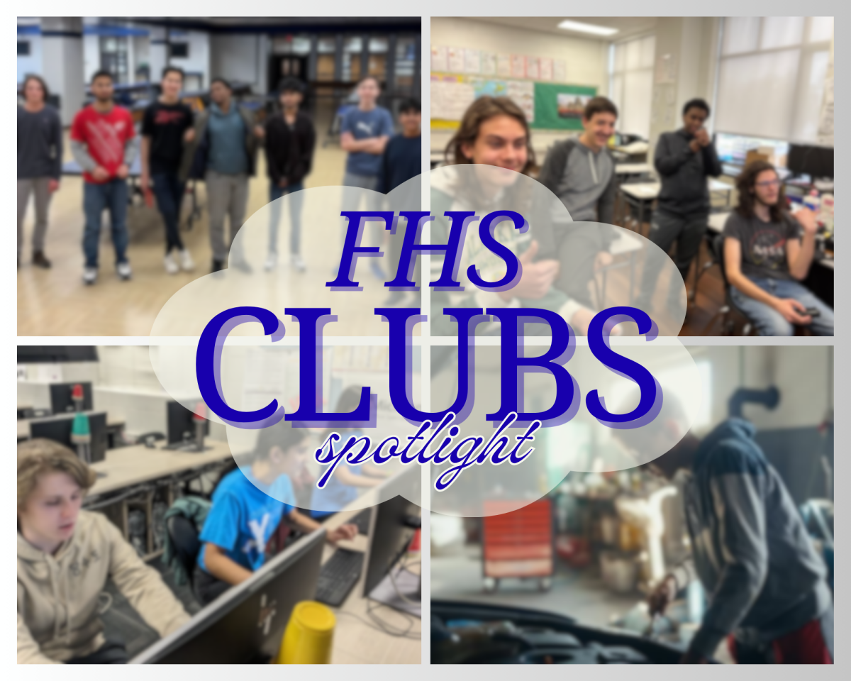 A collage of different images representing FHS clubs made by Jay O'Leary