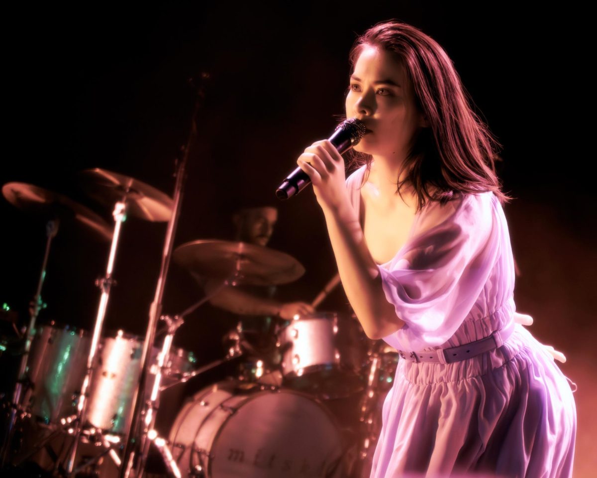 Mitski performing